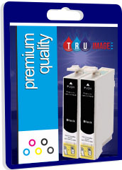 Premium Twin Pack Compatible Black Ink Cartridges for T080140, 2 x 19ml