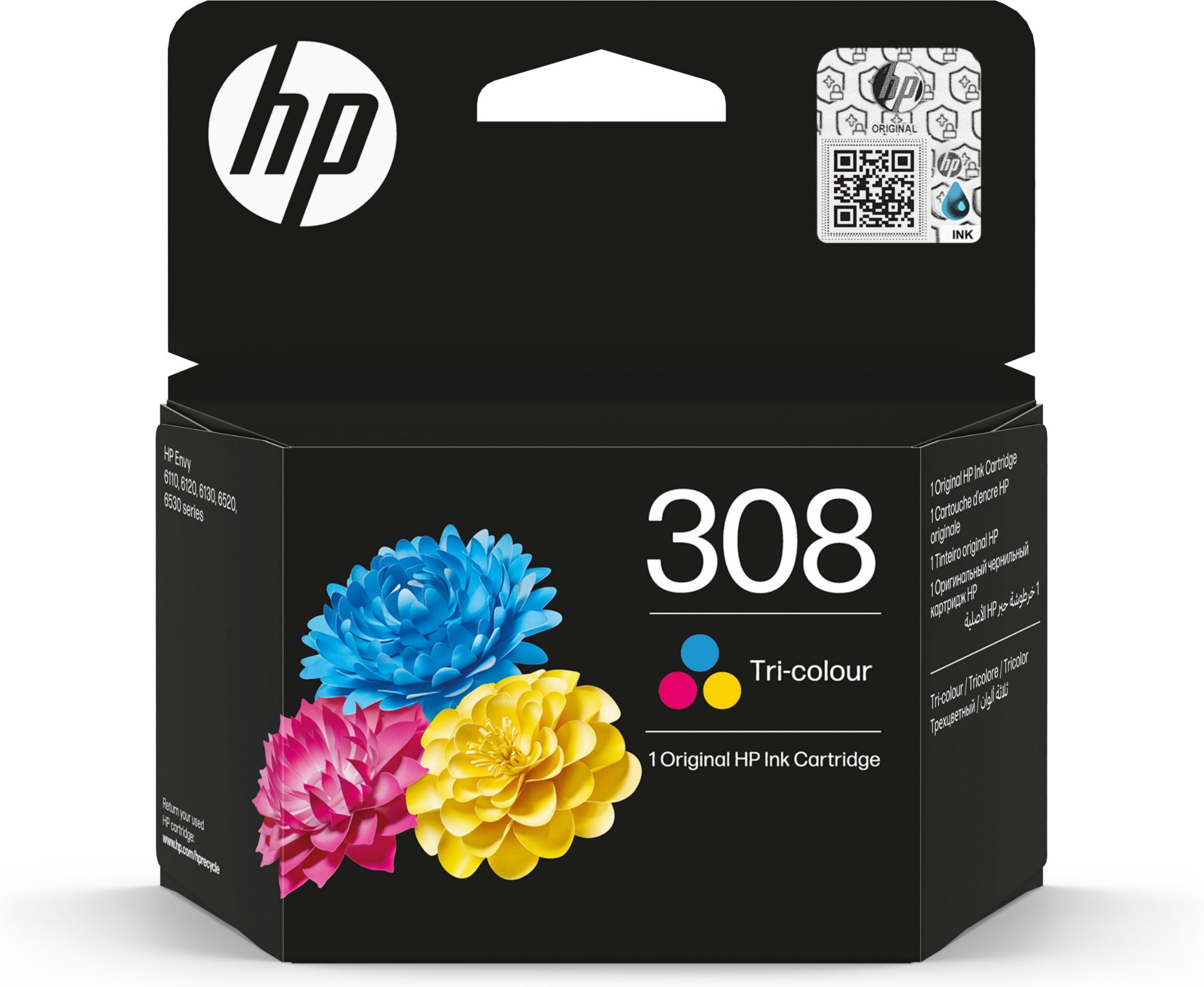 HP 308 Colour Ink Cartridges for HP Envy 6100