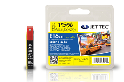 Jettec 16XL High Capacity Yellow Ink Cartridge for Epson T1634 - 13ml