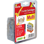 Inkrite Premium BCI-24 MultiPack 2 x Lightfast Black and 1 x Colour Ink Cartridges