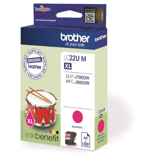 BROTHER High Capacity Magenta Blister Ink Cartridge (1200 pages) for DCP-J785DW and MFC-J985DW