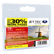 Canon s9000 C6Y Jet Tec BCI-6 Yellow 30% Extra Ink Cartridge, 17ml