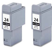 Canon i320 PIX24BKTW Premium Compatible Twin Pack Black Ink Cartridges for BCI-24BKTW ( BCI24 Black )